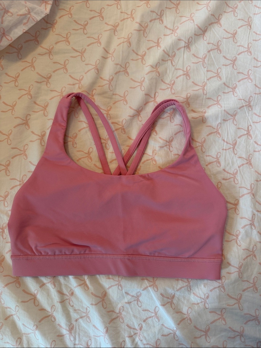 Lululemon Pink Strappy Sports Bra